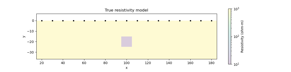 True resistivity model